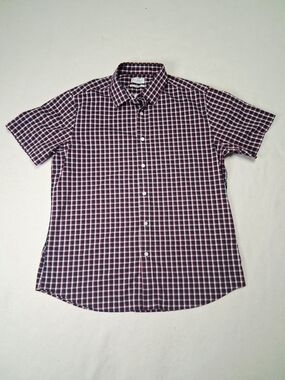 Lucky Brand Short-Sleeve Button-Down Shirt - Navy, White & Red Check